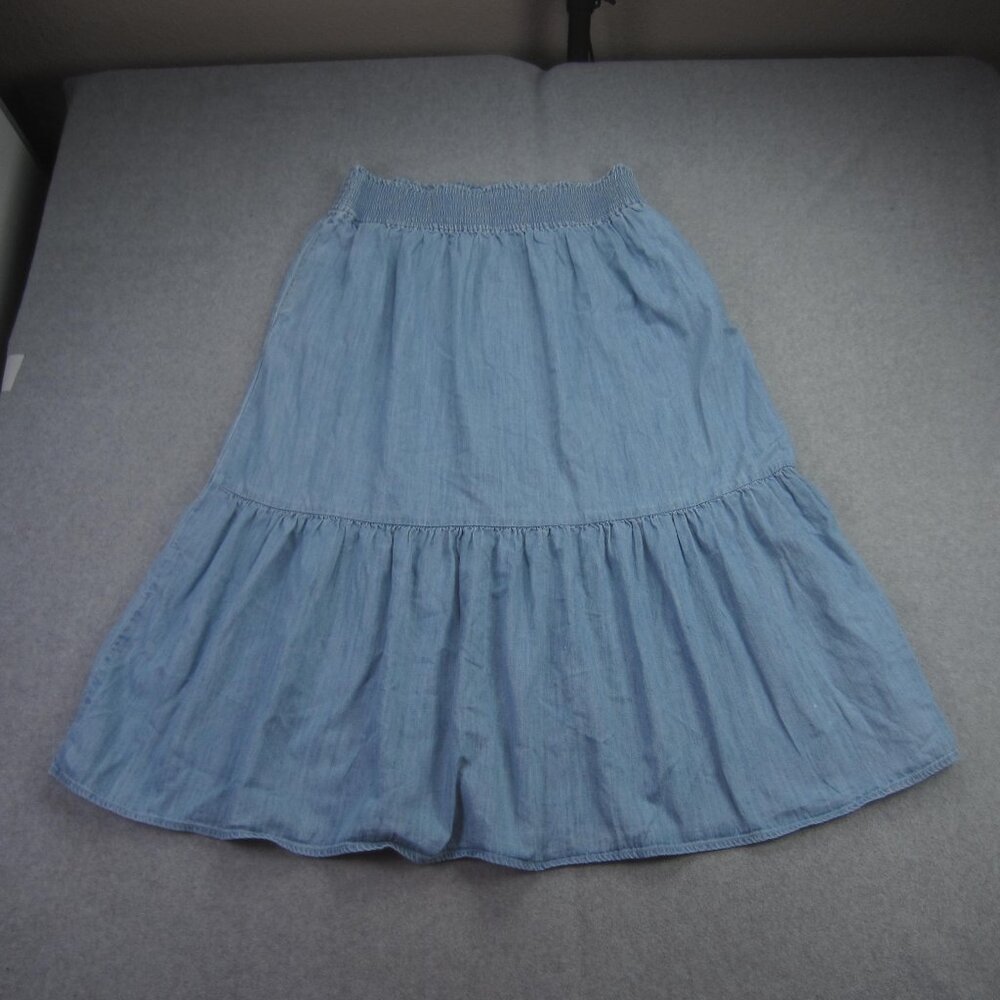 Madewell Light Blue Midi Skirt
